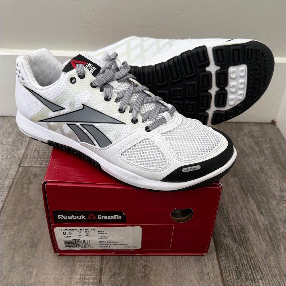 New Reebok CrossFit Nano 2.0 White and Gray Trainers